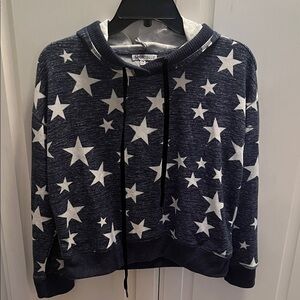 Sportelle Olivia Sweatshirt Womens Size PM Hooded Star Stretch Athleisure